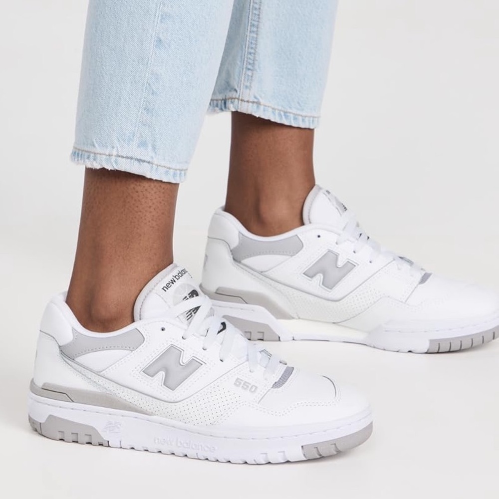 New Balance 550 White and Gray Sneakers